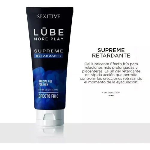 Gel Lubricante Lube Supreme Retardante 130Ml